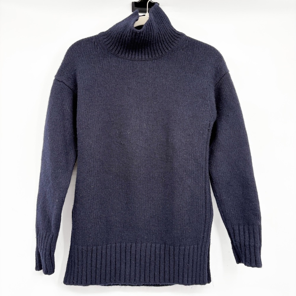 Everlane Womens Navy Blue Wool Cashmere Cloud Turtleneck Minimalist Sweater XS